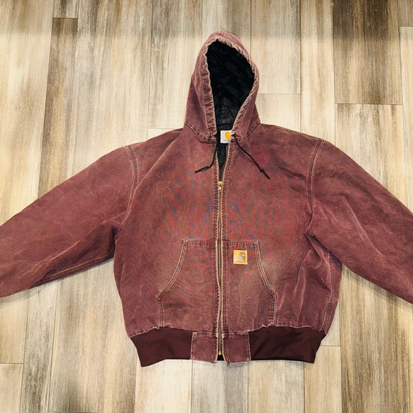 Vintage Carhartt Quilted Duck Jacket Plum Purple - Picture 1 of 6